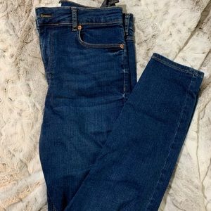 Zara stretch high waist dark blue skinny Jean size 8